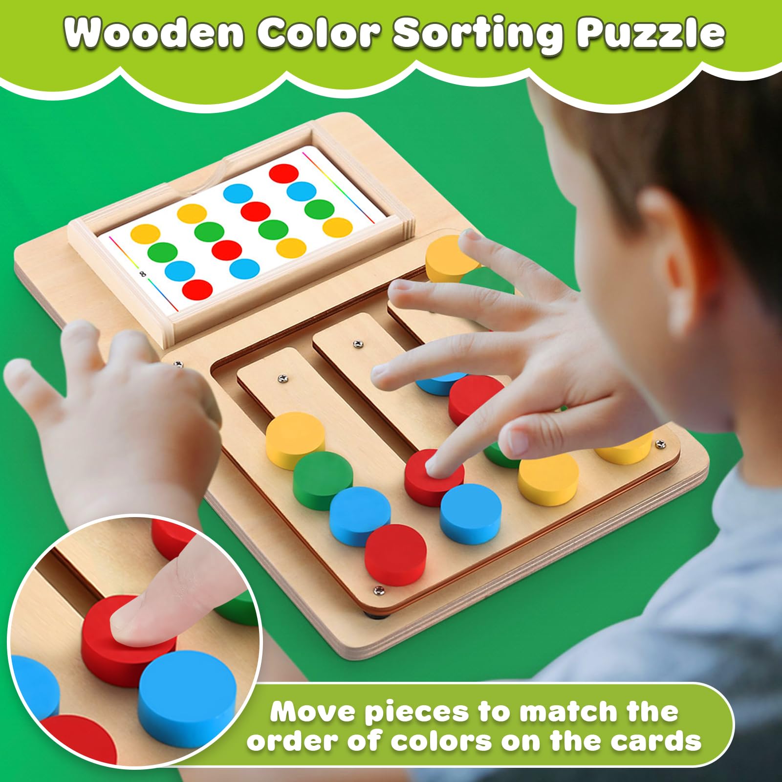V-Opitos puzzle pieces enhance fine motor skills and color recognition.