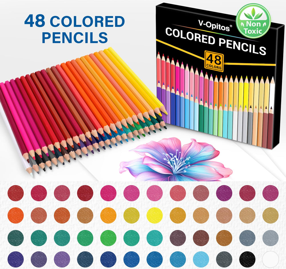 V-Opitos pre-sharpened coloring pencils ready to use for instant creativity.