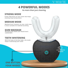 V-WHITE LED whitening light therapy supports whitening during brushing.