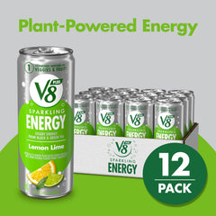 Lightly carbonated V8 Energy with crisp taste and lift
