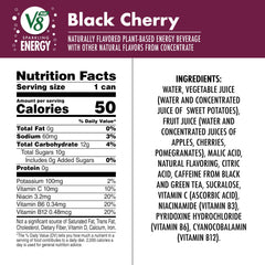 Back label shows caffeine and nutrition details for an informed choice.