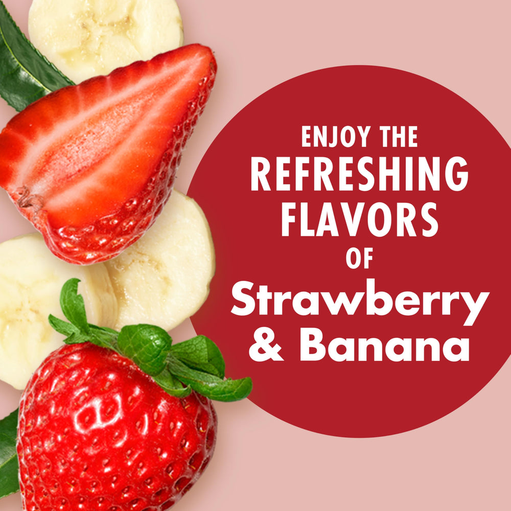 V8 Energy Strawberry Banana pour captures a refreshing, ready-to-drink moment.