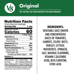 V8 Original 24-pack display, pantry-friendly veggie boost for busy days