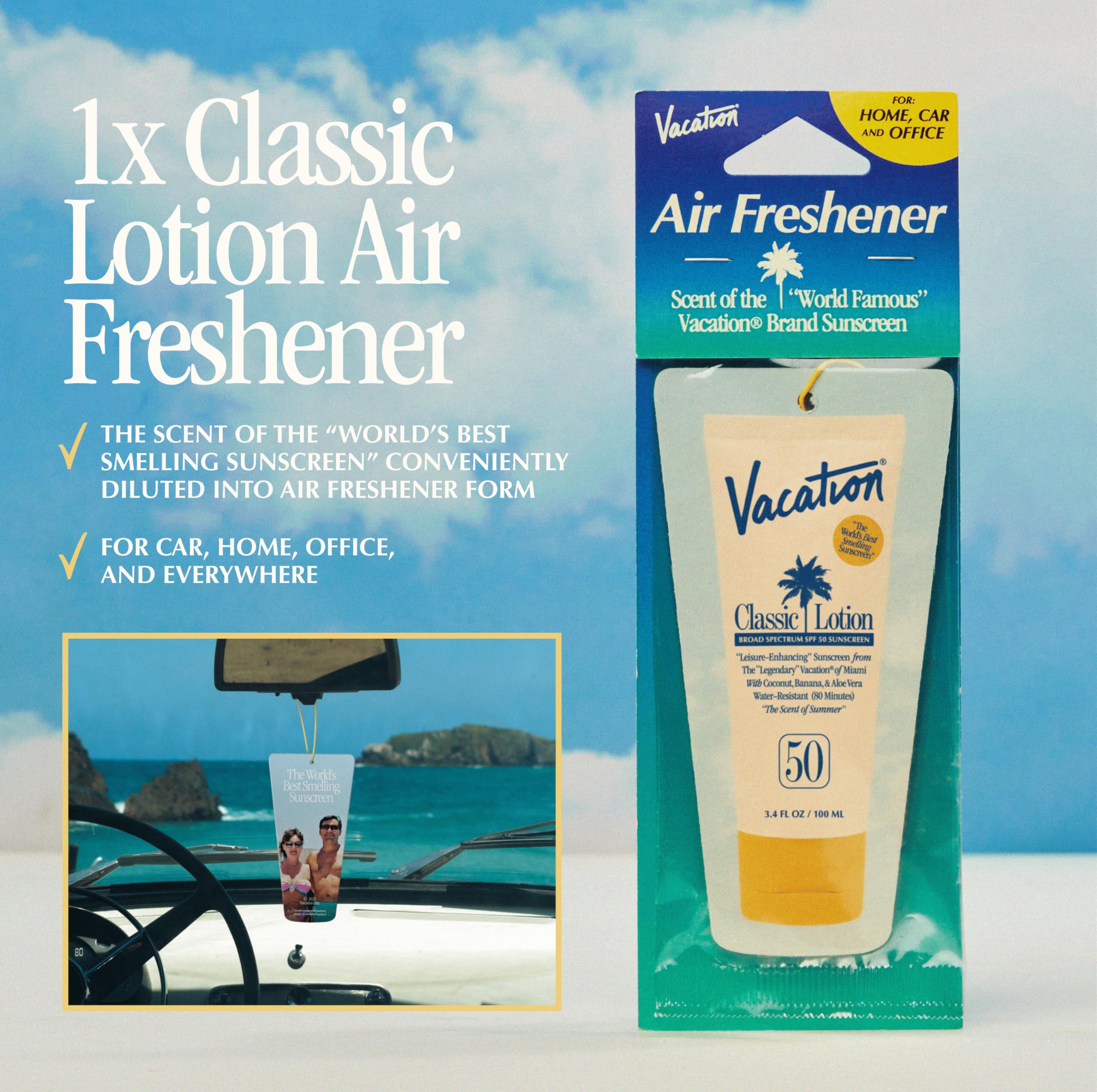 VACATION Classic Lotion demonstrates no white cast after use.