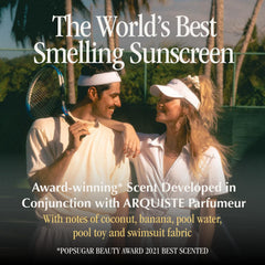 Vacation Classic Sunscreen Spray on skin appears transparent and streak-free.