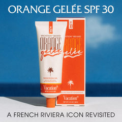 Vacation Orange Gelée SPF 30 offers mineral-oil-free protection with radiance.