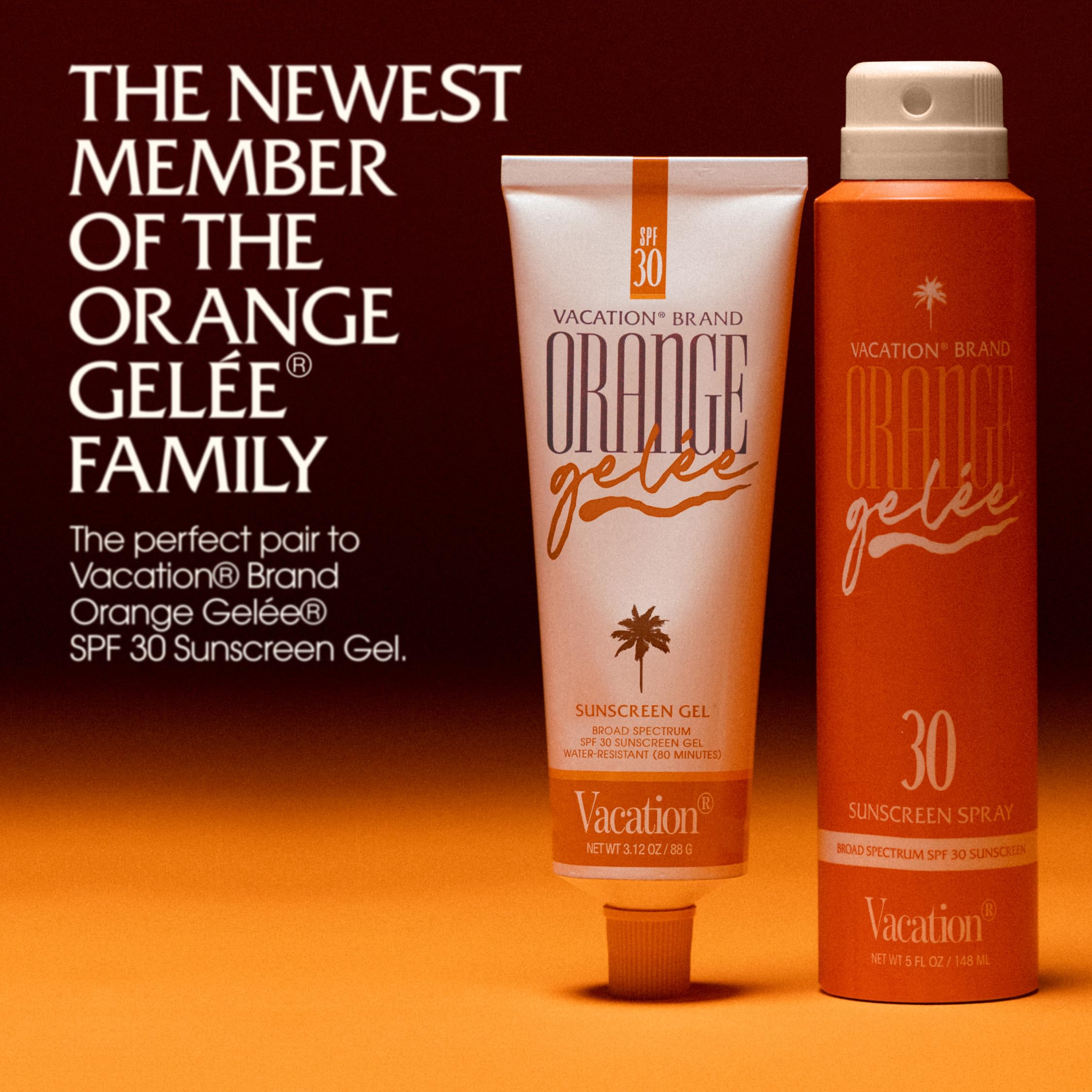Vacation Orange Gelée sprays transparent on all skin tones with a radiant finish