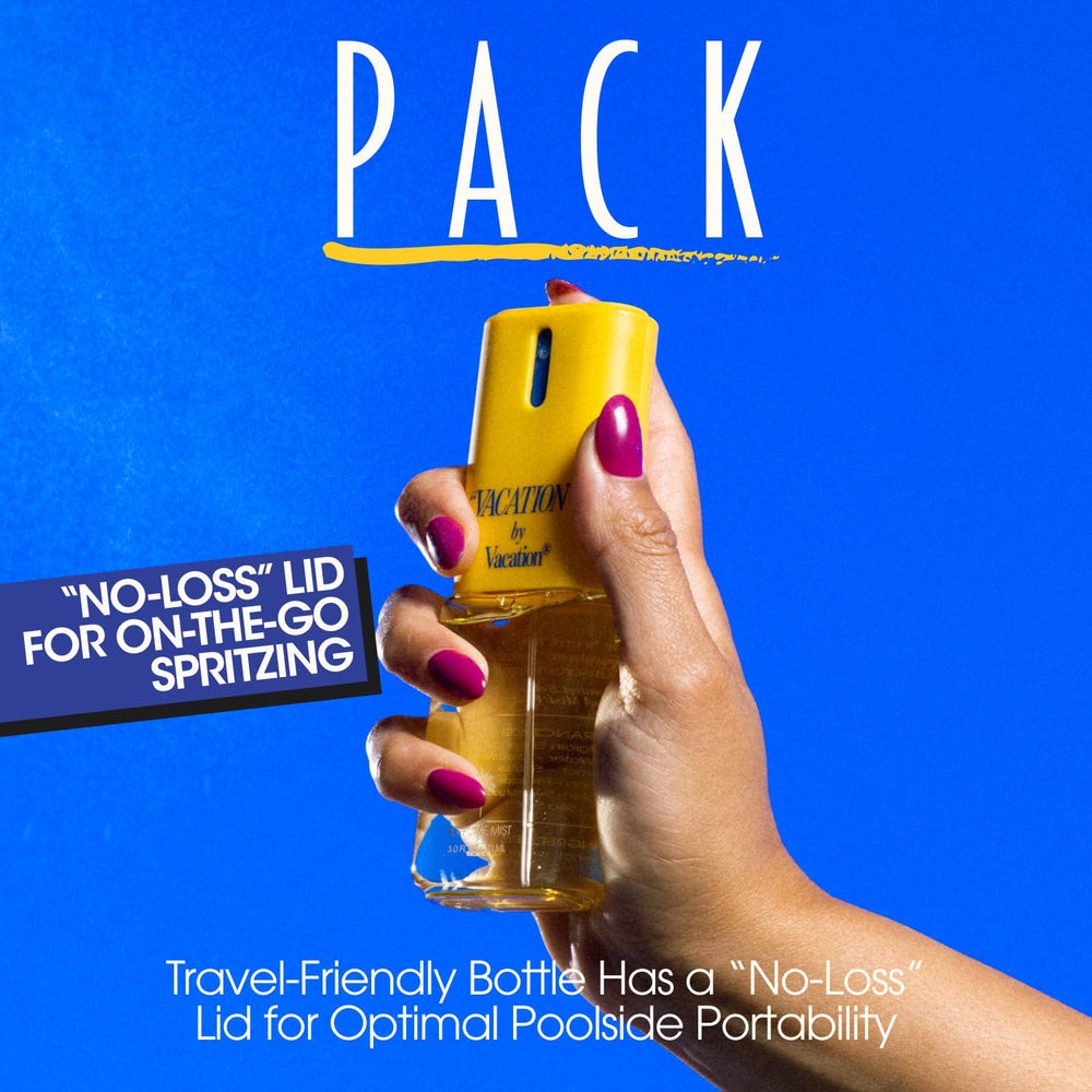 VACATION Sun-Kissed Fragrance: sunscreen-like vibe perfect after beach days.