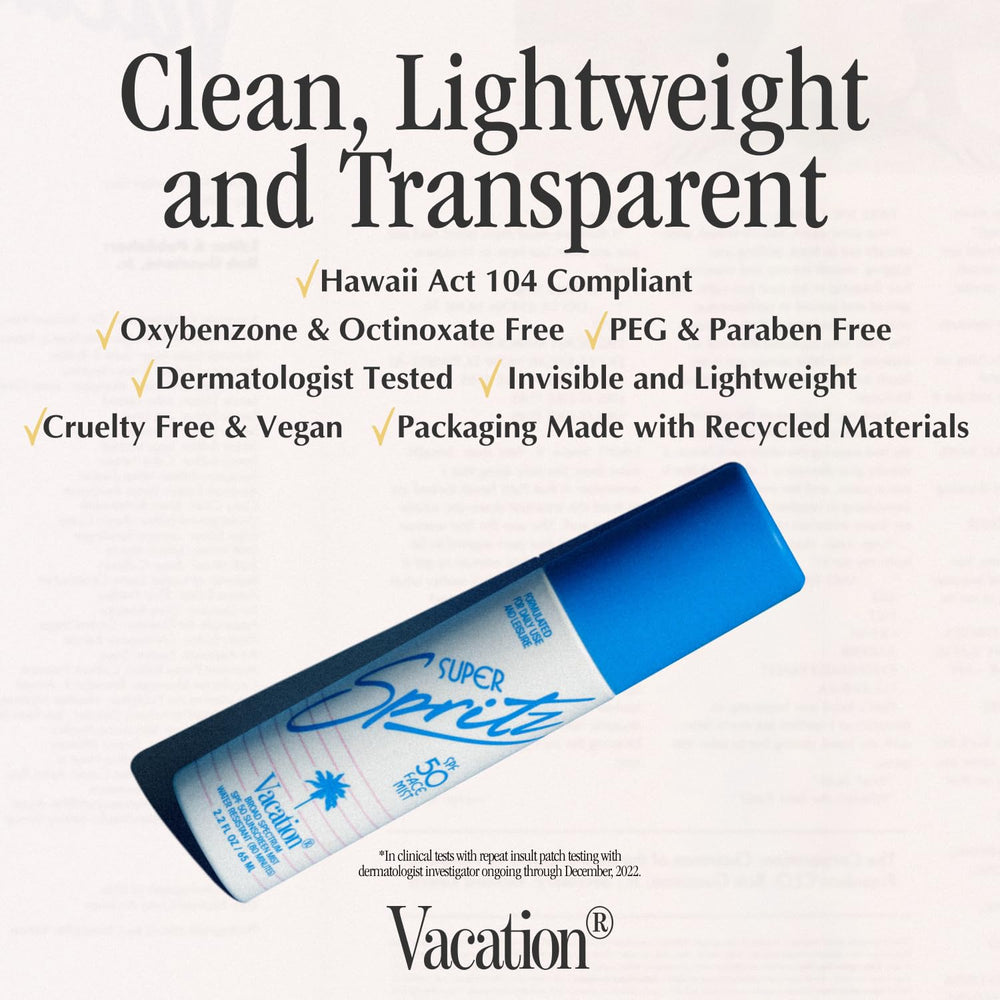 Vacation Super Spritz travel-size packaging for on-the-go use