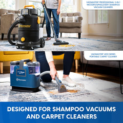 Vacmaster CCS03 label detail highlights multi-surface use for home cleaning