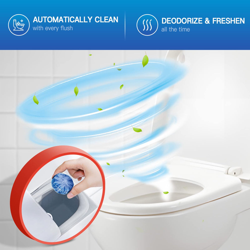 Vacplus tablet dissolving in water demonstrates ongoing cleaning action.