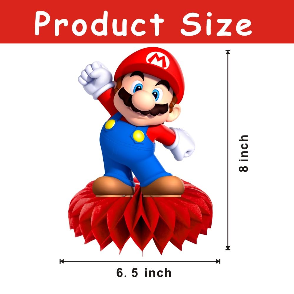 VAESCOL double-sided Mario centerpiece showcases complementary patterns from every angle.
