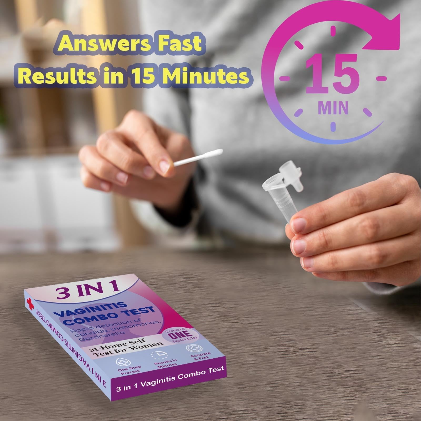 Vaginitis Test Kit discreet packaging supports private checks.