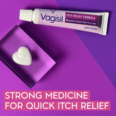 Vagisil anti-itch cream applied to intimate skin for comfort.
