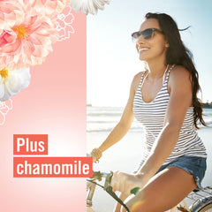 Vagisil Peach Blossom bottle pour demonstrates easy daily use