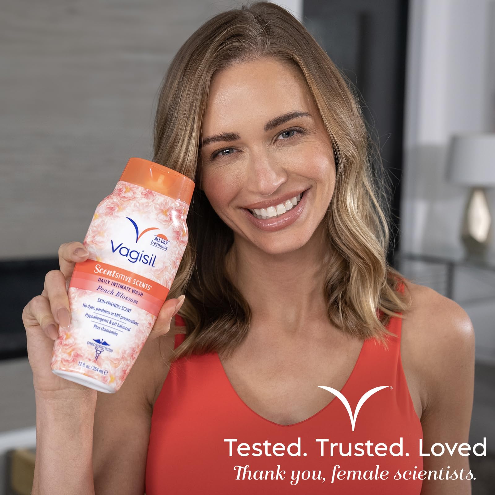 Vagisil Peach Blossom scent evokes fruity freshness for daily use