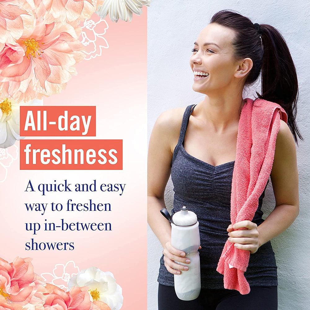 Vagisil Scentsitive Scents spray demonstrates easy application on intimate skin.