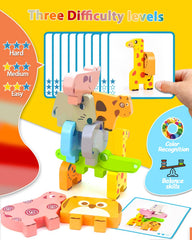 Vaiheng wooden animal blocks: puppy block encouraging imagination and problem-solving during play.