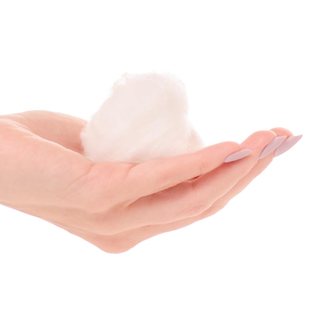 Close-up of Vakly 1lb cotton roll showing soft fibers and gentle texture
