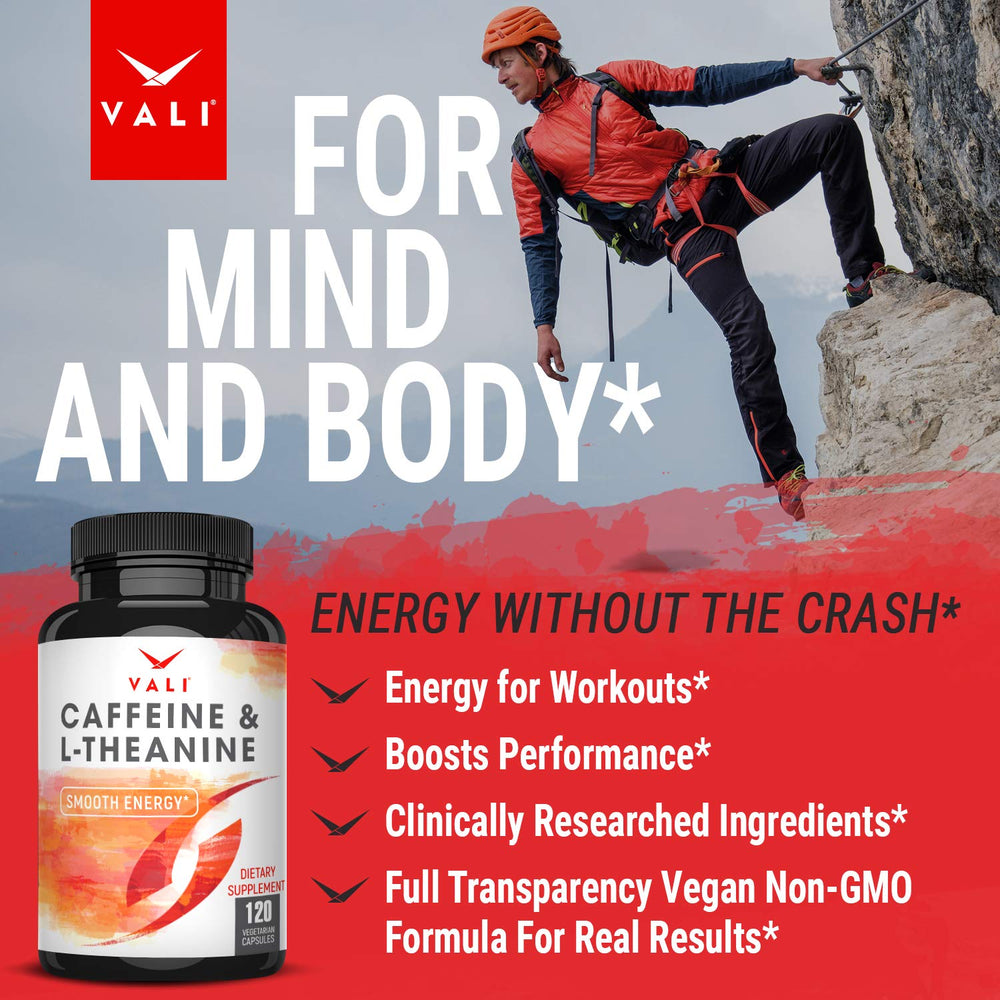 VALI vegan non-GMO ingredients label conveys clean sourcing.