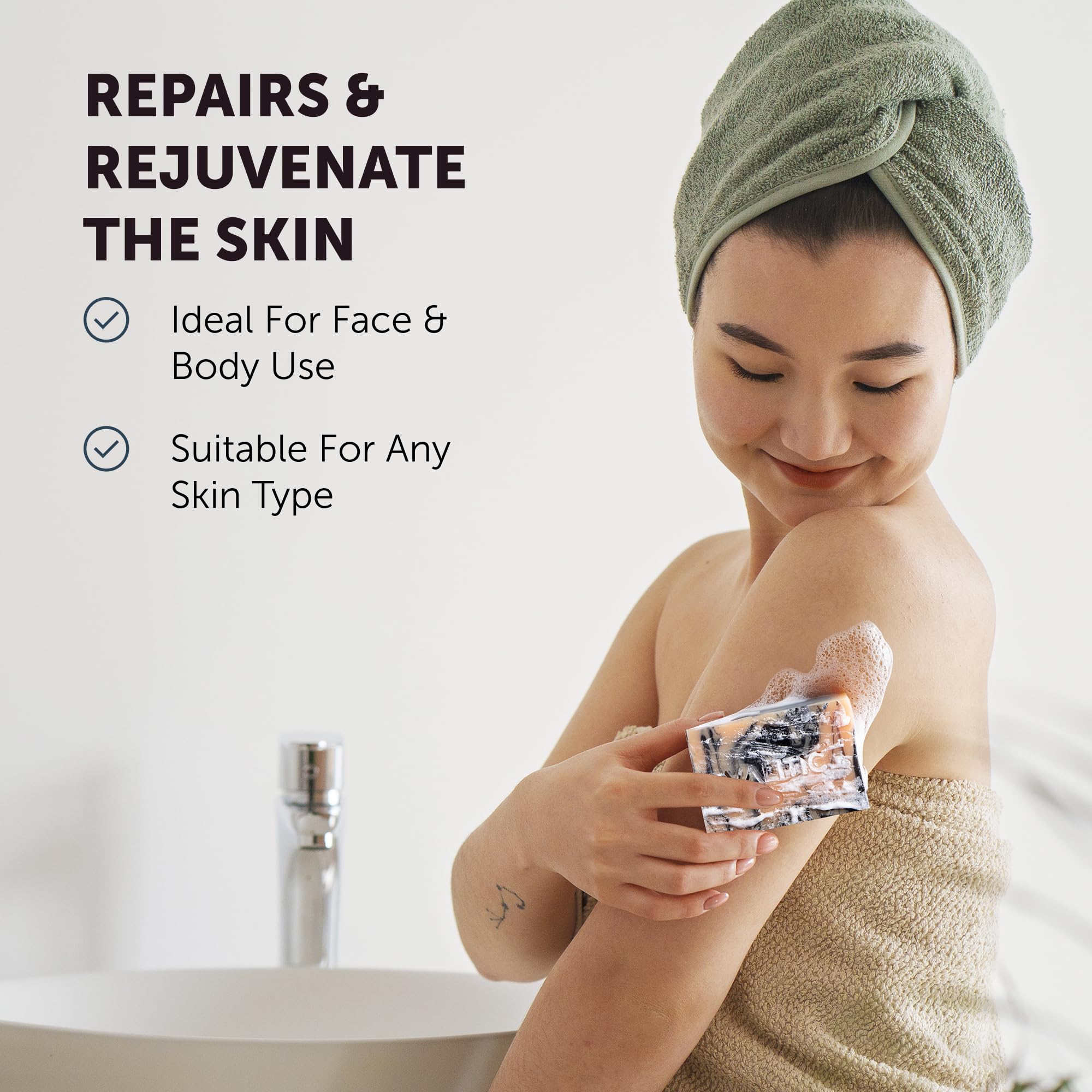 VALITIC charcoal bar face wash routine illustrating versatile cleansing