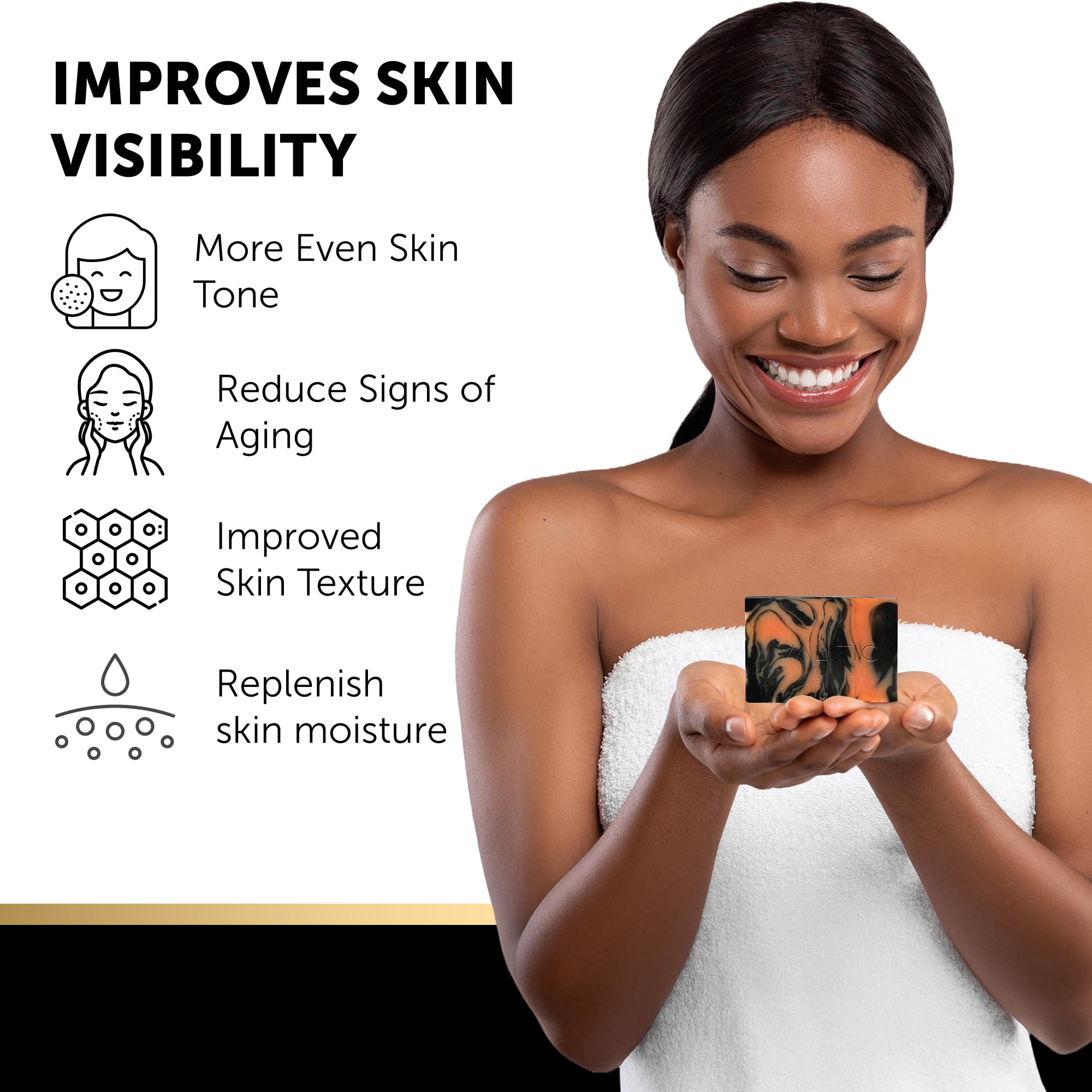 VALITIC charcoal kojic turmeric bar application on arm demonstrating gentle cleansing