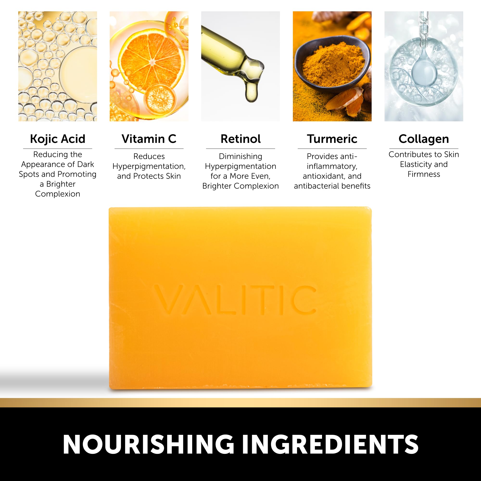 VALITIC face and body use showing even skin tone benefits.