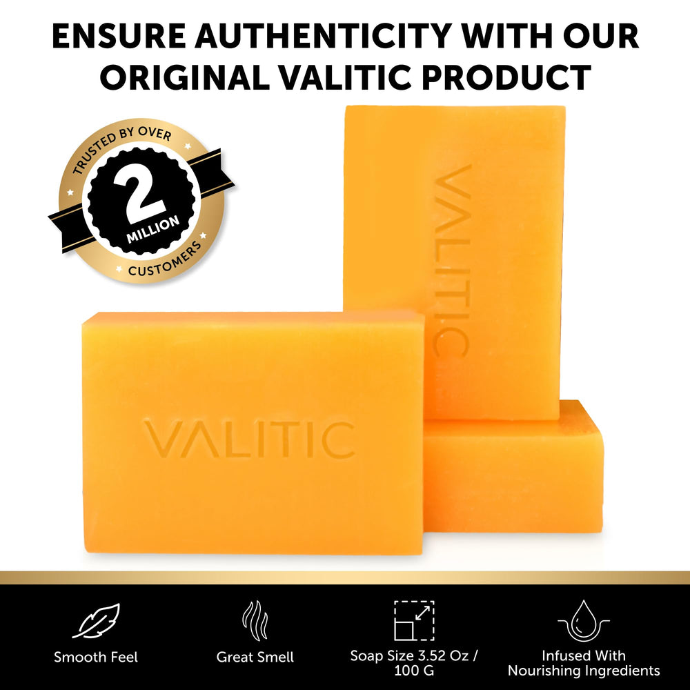 Valitic Kojic Acid Soap packaging and branding in a luxe presentation