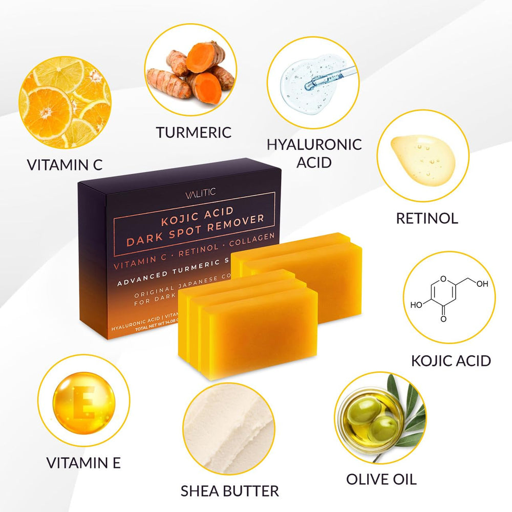 VALITIC turmeric soap close-up suggesting rejuvenation and cleansing.