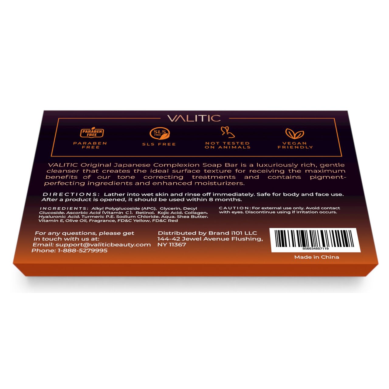 VALITIC Vitamin C Retinol Collagen blend emphasizes brightening potential and skin support