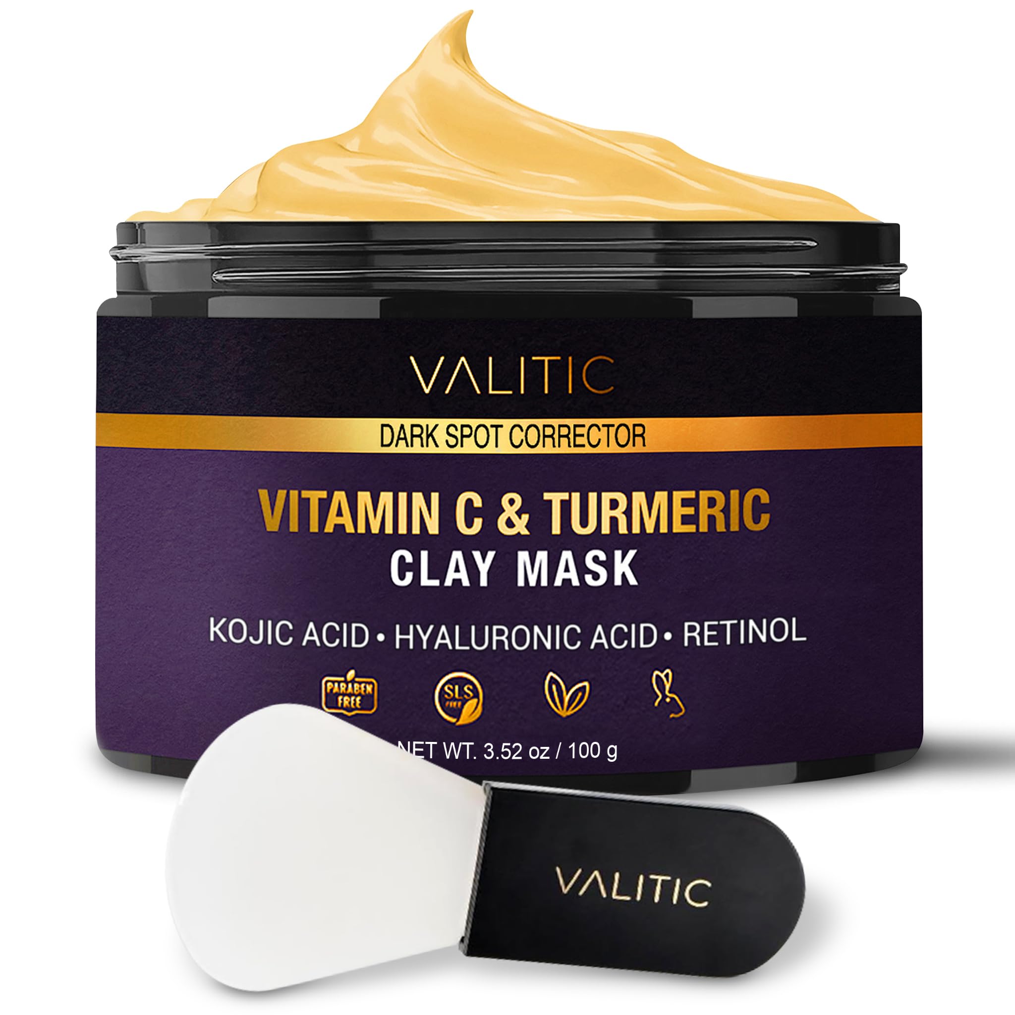 VALITIC Vitamin C and turmeric clay mask targets dark spots for a brighter look.