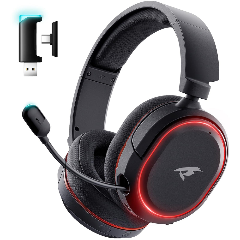 Valorise wireless gaming headset with 7.1 surround sound for immersive gameplay.