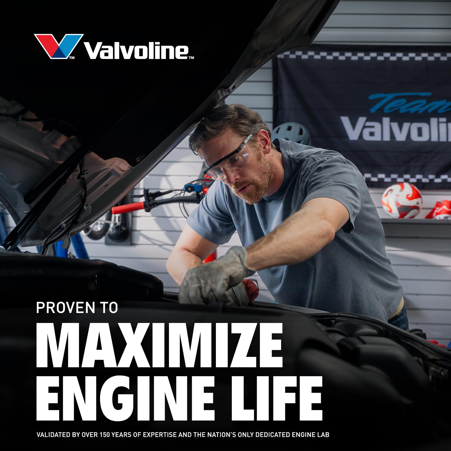 Valvoline Daily Protection winter start readiness graphic for cold starts.