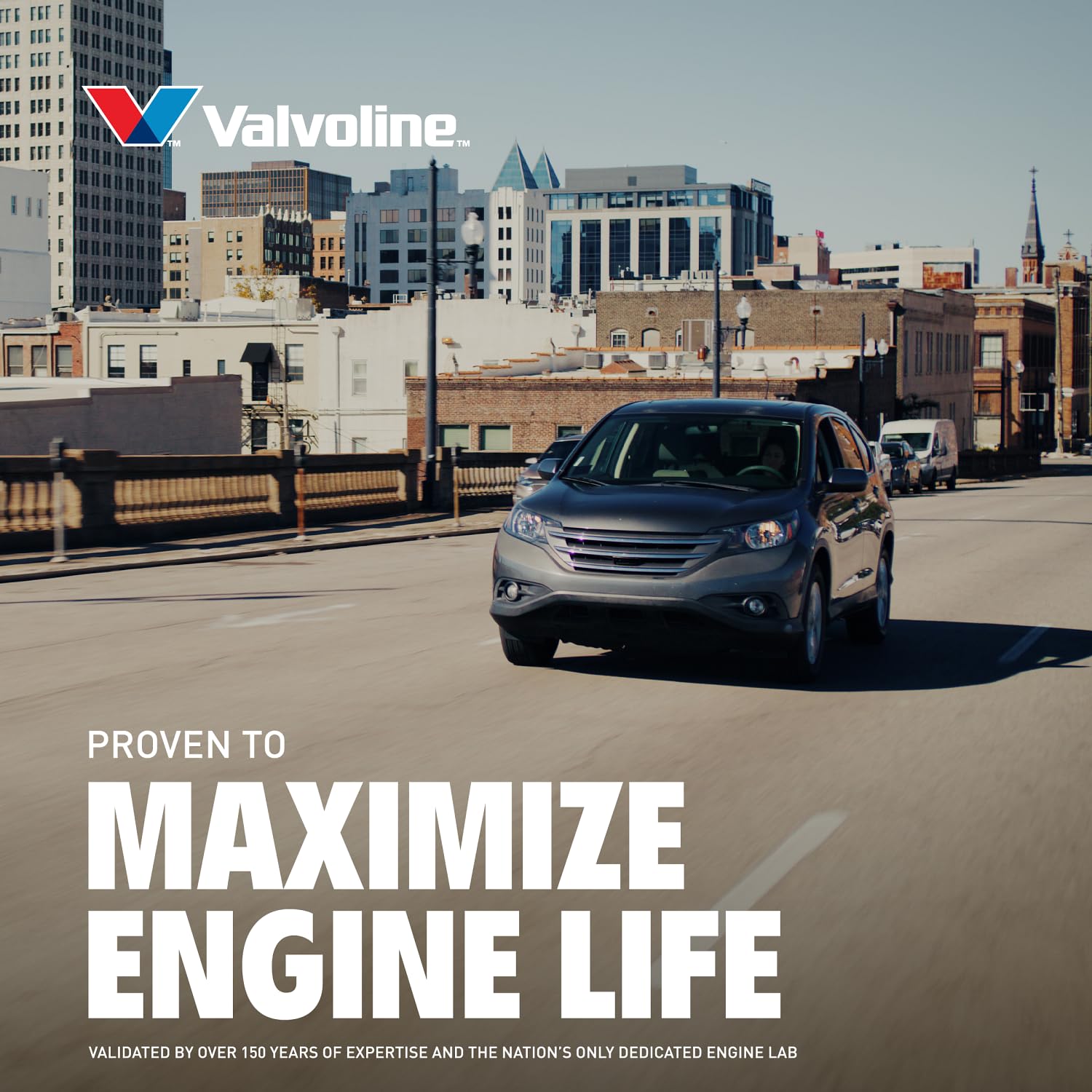 Valvoline Extended Protection clean-engine-bay shows cleaner engine components after use