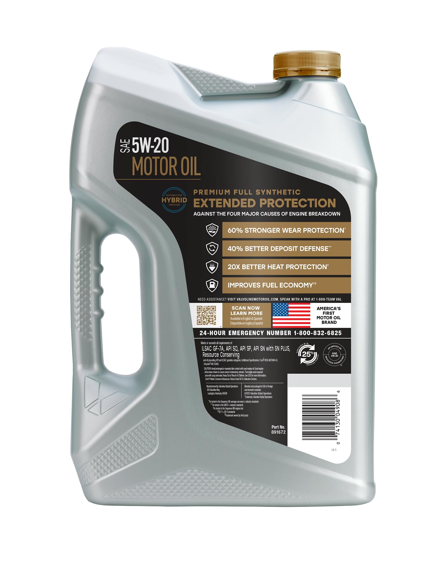 Valvoline Extended Protection oil pour demonstrates smooth flow for cleaner engine operation