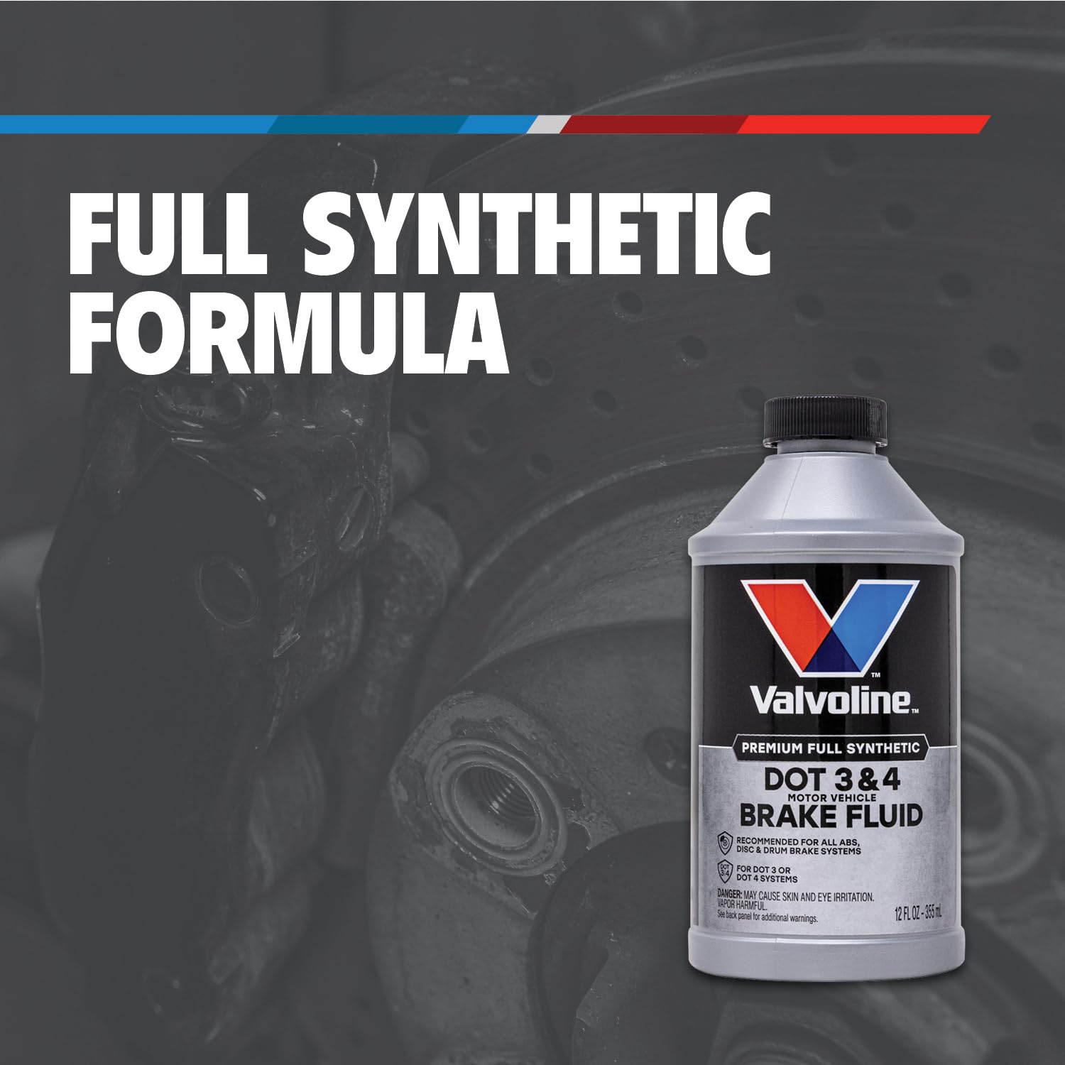 Valvoline low-moisture brake fluid visual highlight