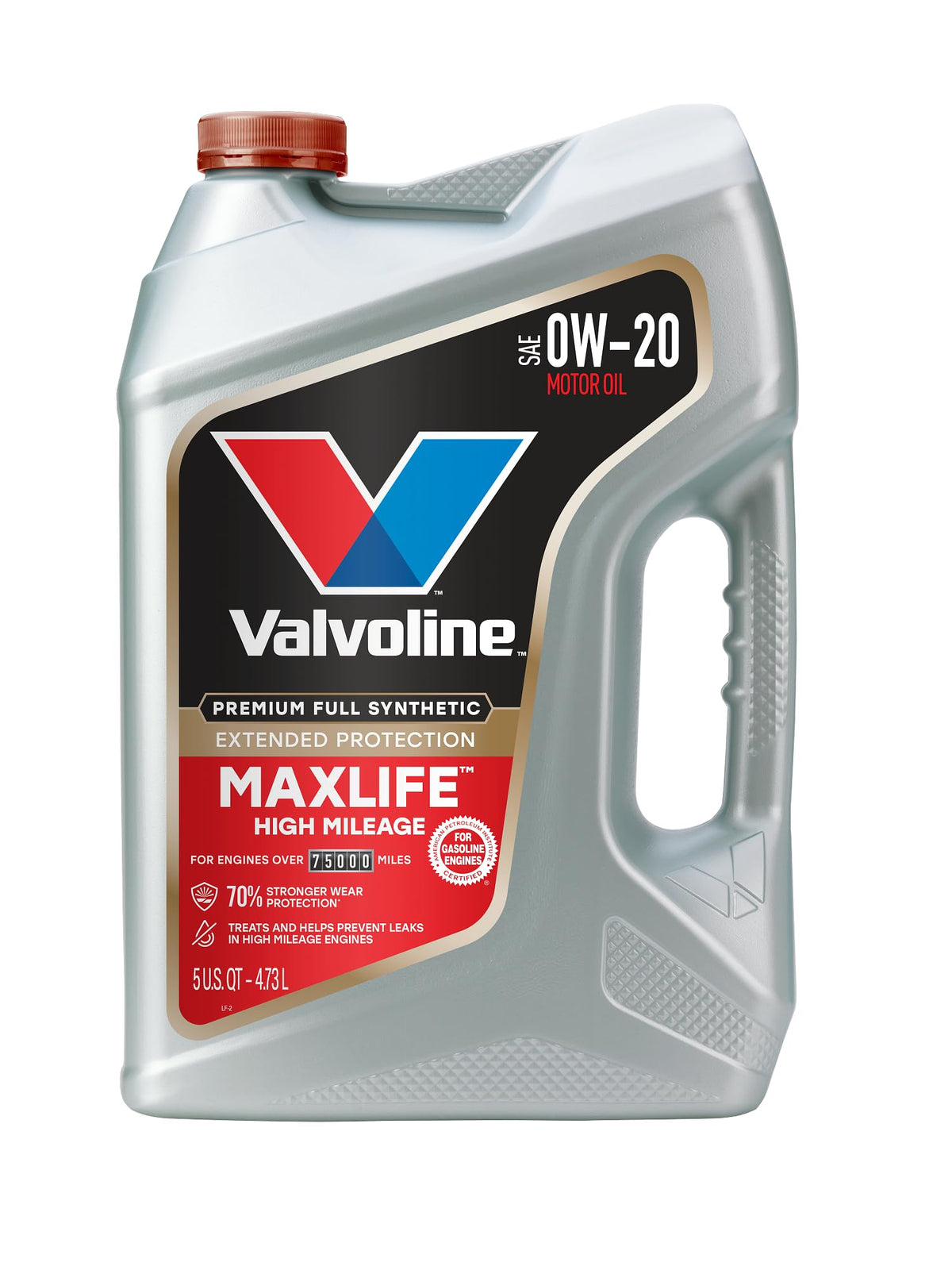 Valvoline MaxLife Extended Protection bottle pour shows improved protection for high-mileage engines.