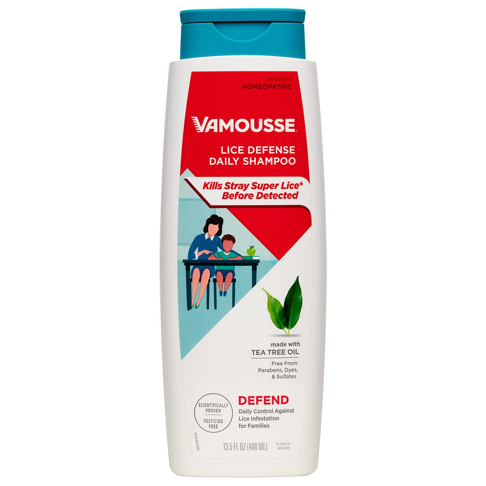 Vamousse Head Daily Defense bottle shows gentle, pesticide-free protection after exposure.