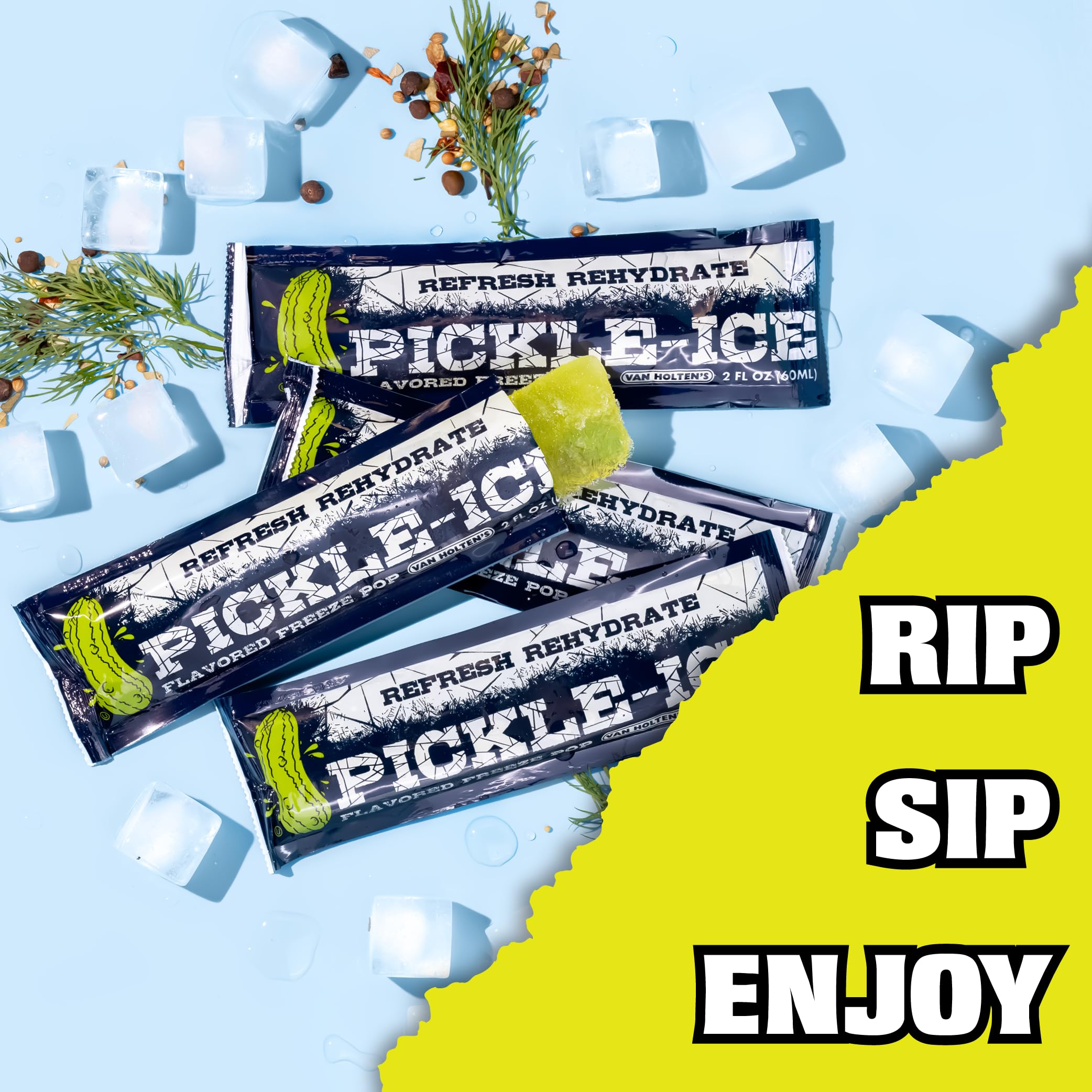 Van Holten's Pickle-Ice Freeze Pop on-the-go dill snack.