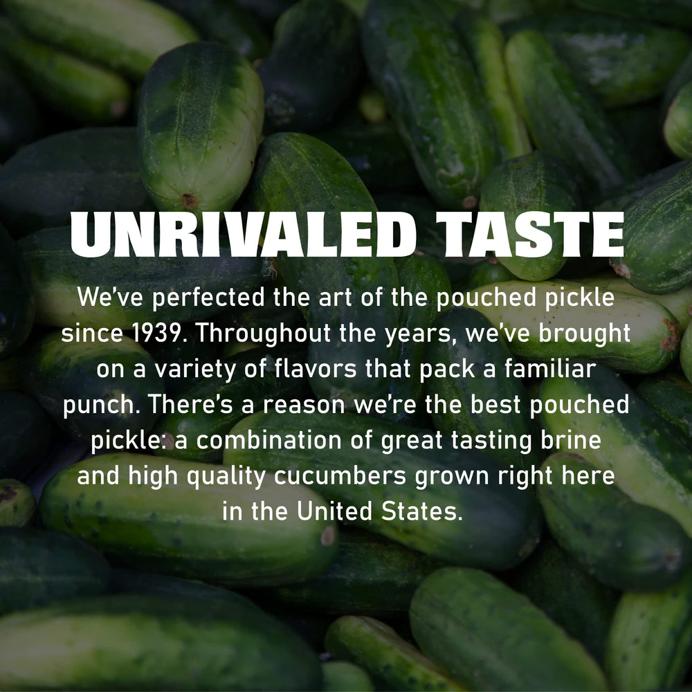 Van Holten's Jumbo Dill Pickle-In-A-Pouch ready for kitchen serving and quick bites.