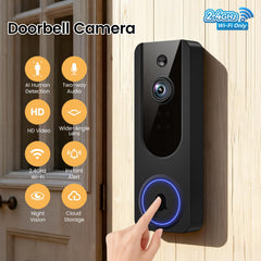VanaOrbi doorbell side view showing outdoor placement flexibility.