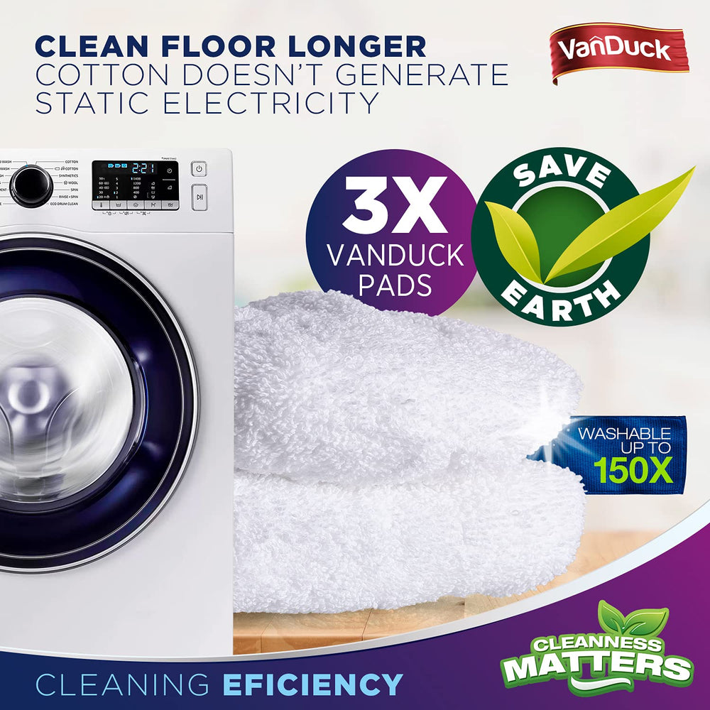 VanDuck 8x15 mop pads protect hardwood and laminate floors.