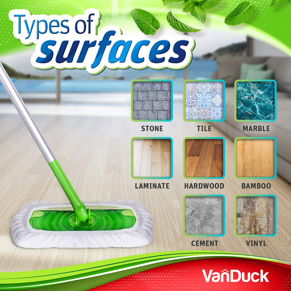 VanDuck reusable mop pads are eco-friendly and durable