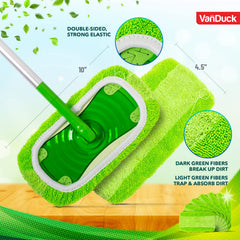 VanDuck soft microfiber pad glides smoothly on hardwood floors without leaving streaks.