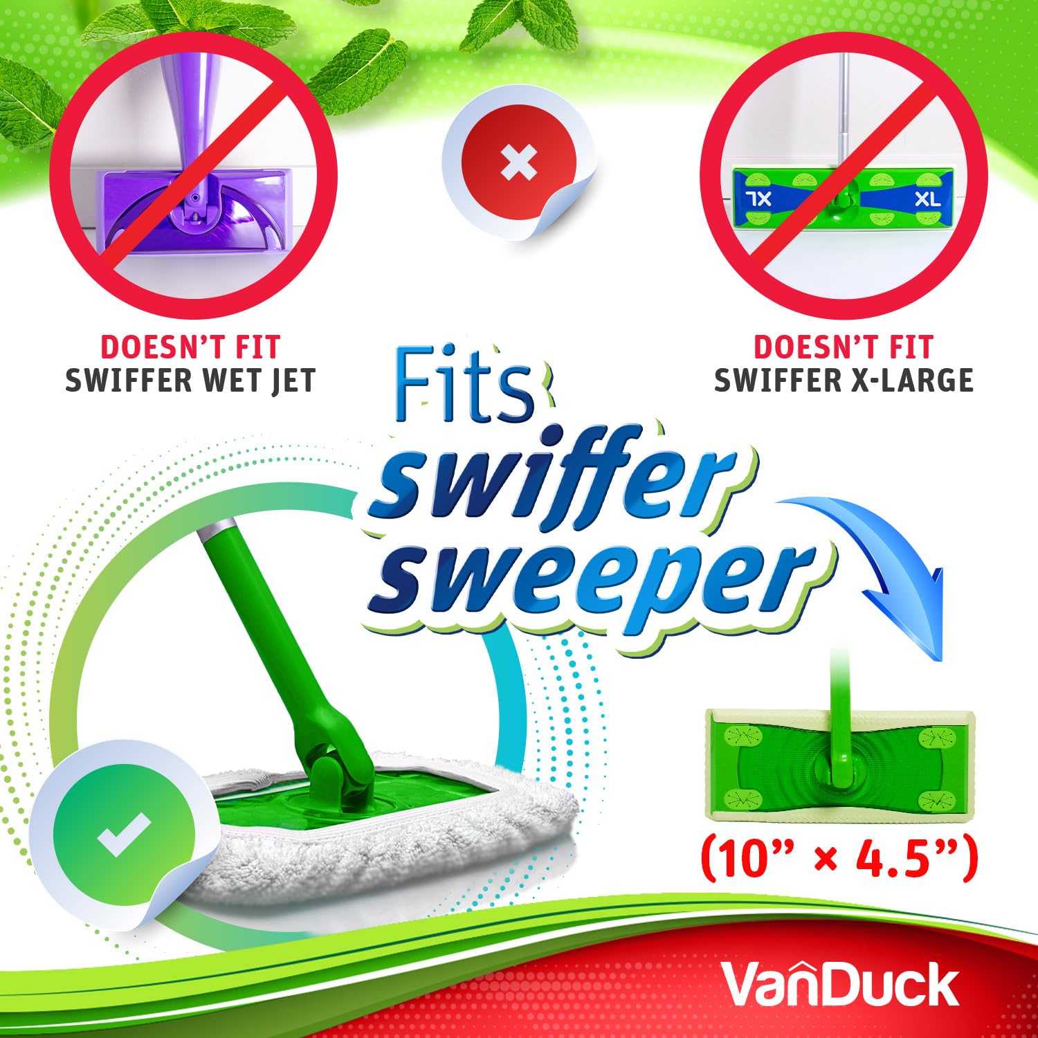 VanDuck terry cloth mop covers are washable for repeated cleaning sessions