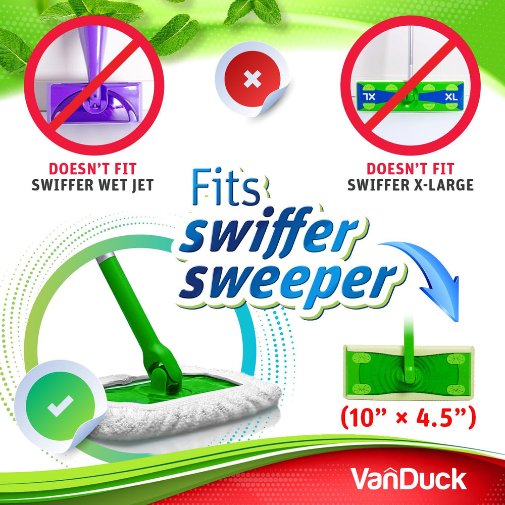 VanDuck terry cloth mop covers are washable for repeated cleaning sessions