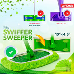 VanDuck washable microfiber mop pad for wet or dry cleaning and absorbent performance.