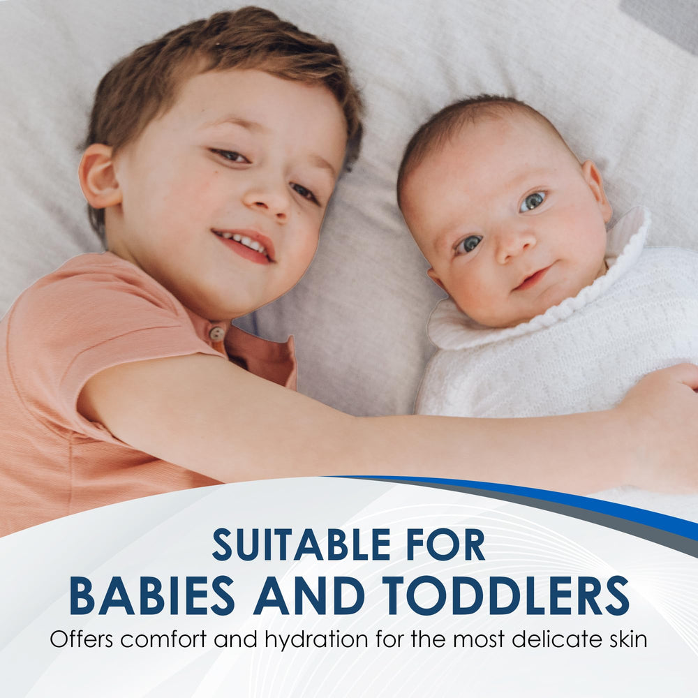 Vanicream Baby after-bath application showing smooth, comfortable skin.