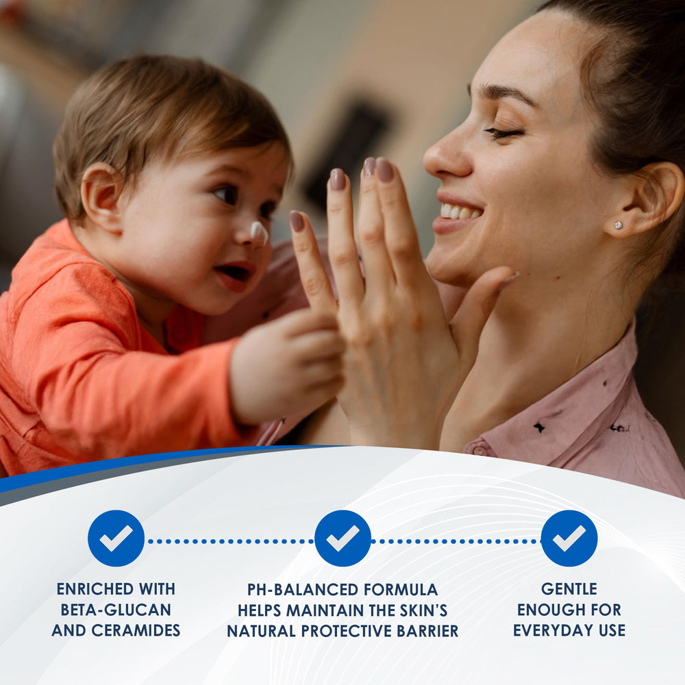 Vanicream Baby free-from-irritants label emphasizes safe daily use.