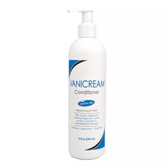 Vanicream conditioner bottle front, dye-free and sulfate-free for delicate, everyday hair care.